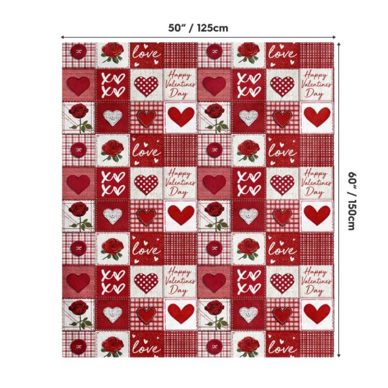 Cozy Valentine’s Day Throw Blanket (Plaid Hearts) | Willow Haven Co Cozy Valentine’s Day Throw Blanket (Plaid Hearts)