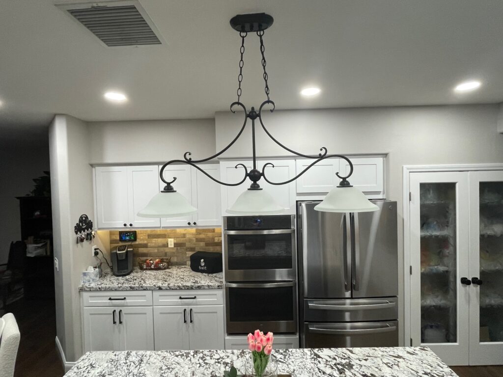 How I Solved the Ceiling Vent Problem When Hanging an Island Light | Willow Haven Co How I Solved the Ceiling Vent Problem When Hanging an Island Light | Willow Haven Co