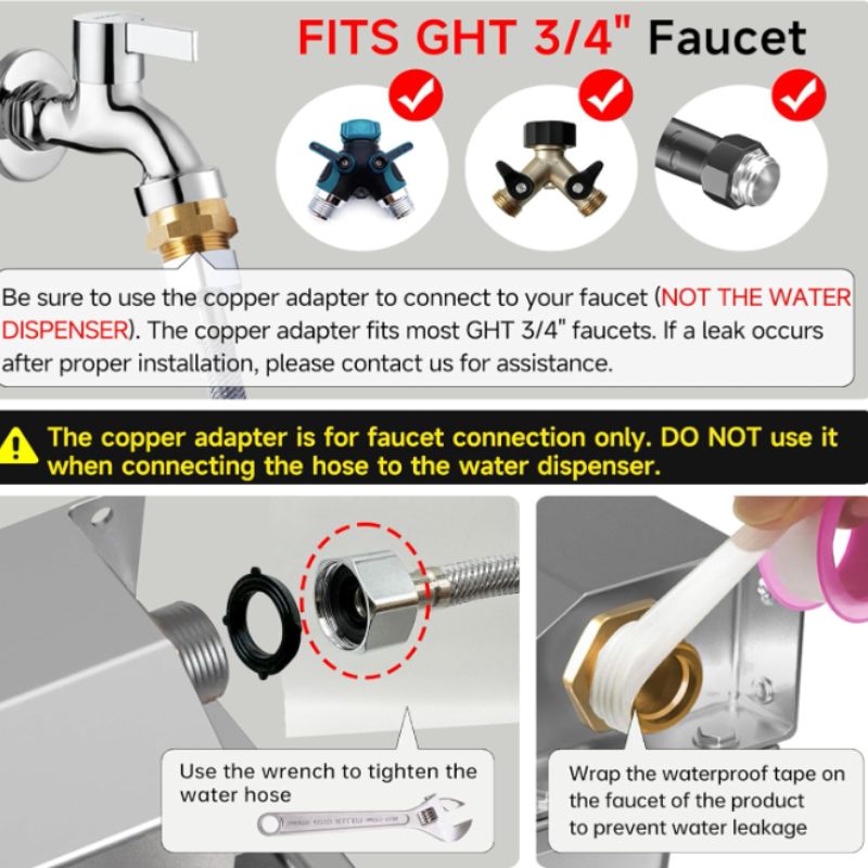 Automatic Outdoor Pet Water Dispenser – 3L Stainless Steel Auto-Fill Pet Water Bowl | Willow Haven Co Automatic pet water dispenser compatible with standard 3/4 inch GHT faucets