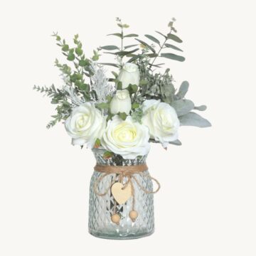Artificial Floral Arrangement – Faux Flowers with Vase | Willow Haven Co