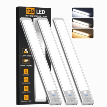 Under Cabinet Motion Sensor Lights – Wireless, Rechargeable LED (3 Pack)