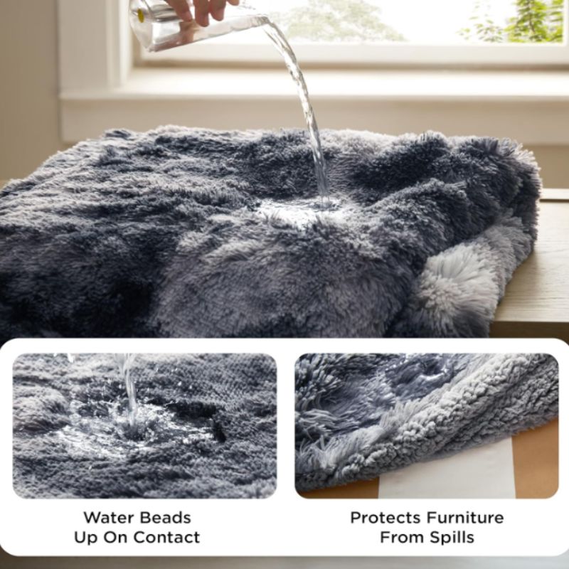 Waterproof Dog Blanket – Cozy Washable Throw for Beds, Crates & Furniture | Willow Haven Co Waterproof dog blanket with liquid beading on surface and protective backing