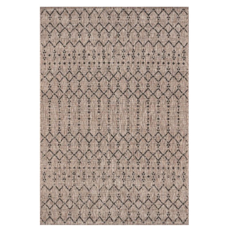 Moroccan Geometric Indoor Outdoor Area Rug – Natural & Black | Willow Haven Co moroccan geometric outdoor area rug natural black