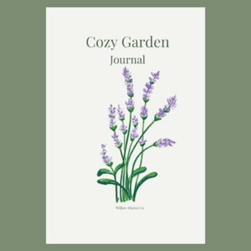 Cozy Garden Journal featuring a watercolor garden design for recording gardening notes, observations, and seasonal reflections.
