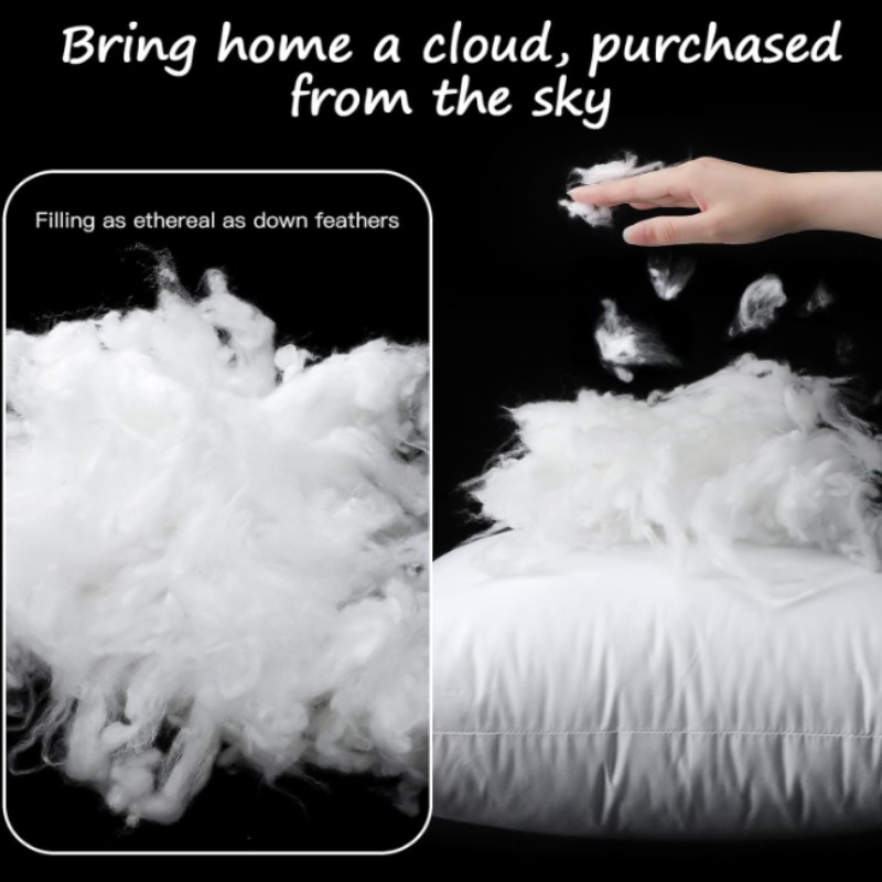 Soft and Fluffy 20 x 20 Throw Pillow Inserts (Set of 2) | Willow Haven Co Cloud-like down alternative filling for soft pillow inserts
