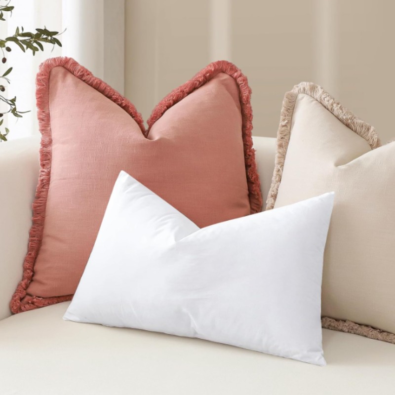 Soft and Fluffy 20 x 20 Throw Pillow Inserts (Set of 2) | Willow Haven Co Soft decorative pillow inserts styled with cozy throw pillows