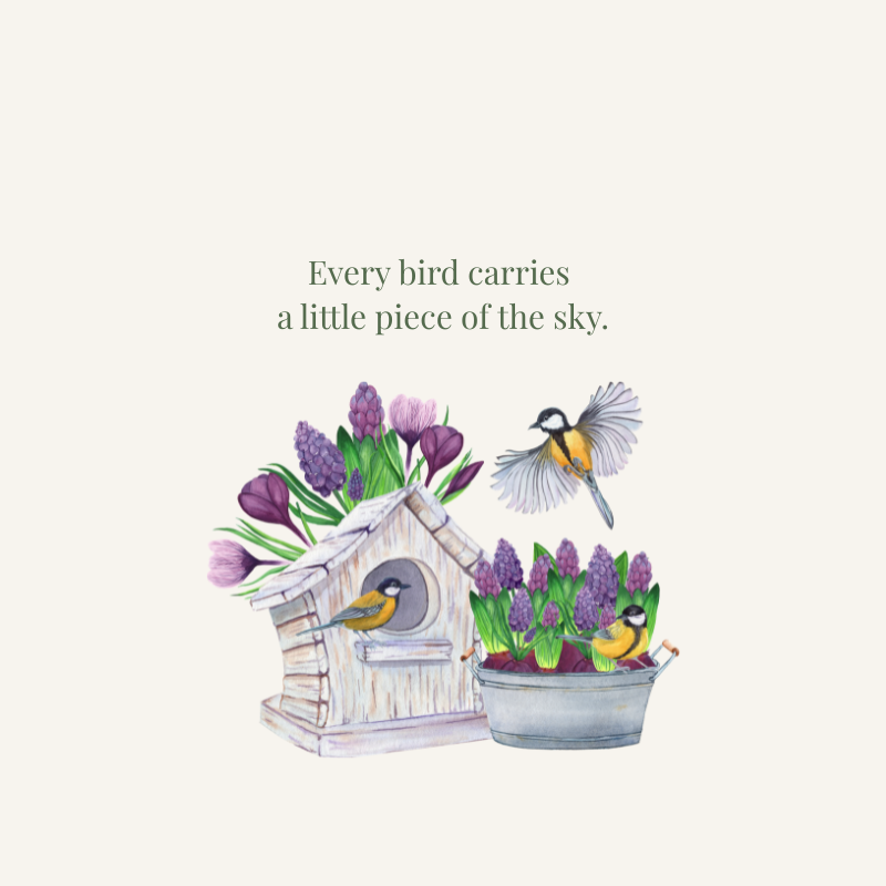 Cozy Bird Watching Journal: Sightings, Nature Notes, and Outdoor Discoveries | Willow Haven Co Cozy Bird Watching Journal quote page with birdhouse and bird artwork