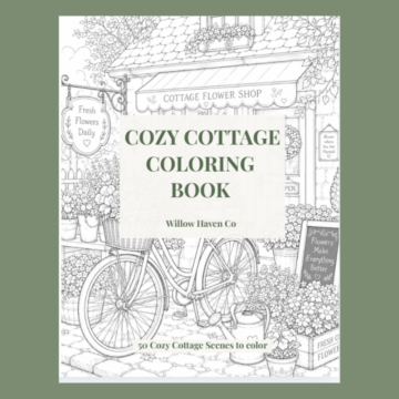 Cozy Cottage Coloring Book Cover