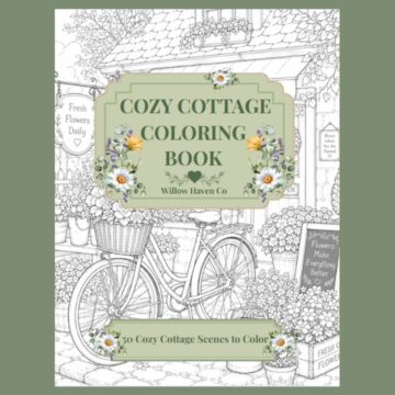 Cozy Cottage Coloring Book Cover