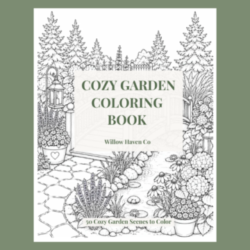 Cozy Garden Coloring Book Cover