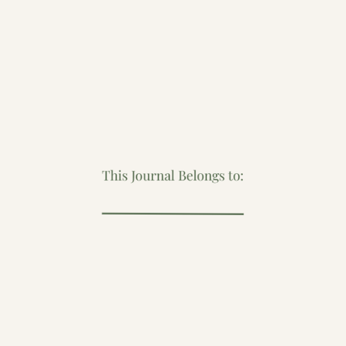 Cozy Gratitude Journal: Daily Reflections for Slow Living | Willow Haven Co Gratitude journal ownership page with personalized name space
