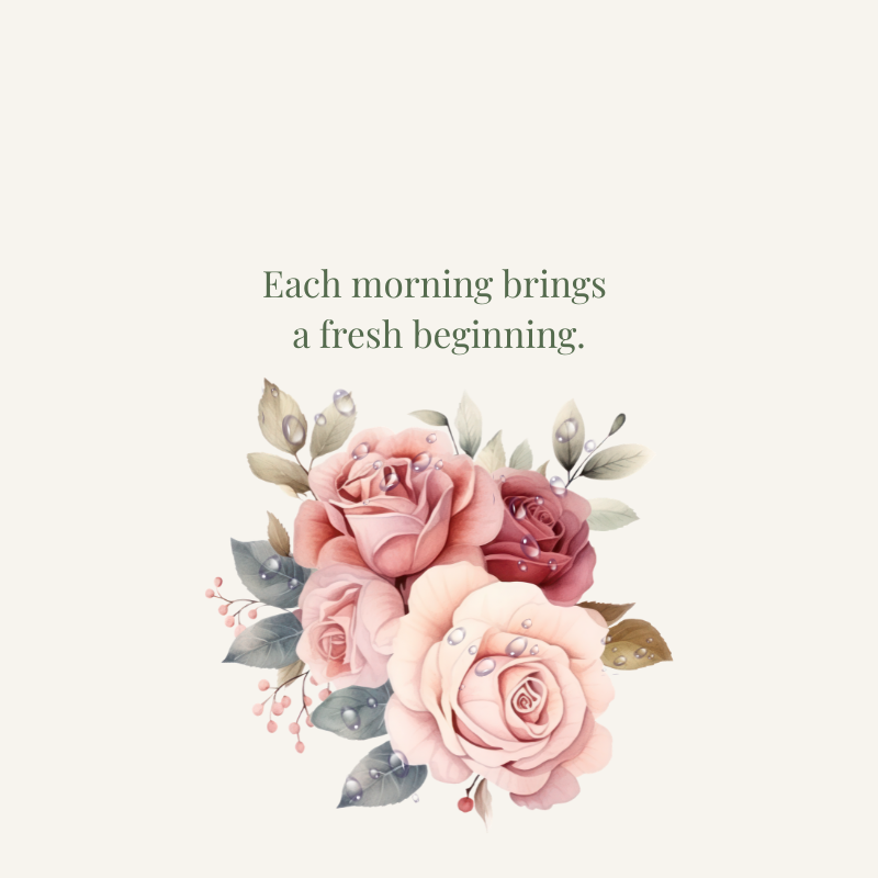 Cozy Morning Journal: Gratitude, Intentions, and Fresh Beginnings | Willow Haven Co Cozy Morning Journal quote page with floral artwork and inspirational message