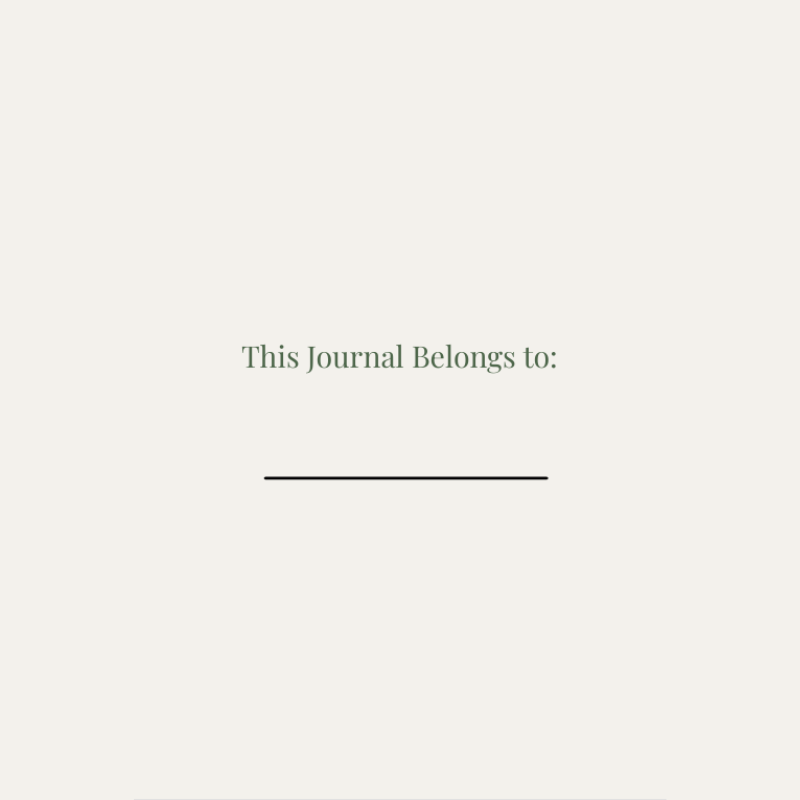 Cozy Prayer Journal: Guided Prayer and Gratitude Reflections | Willow Haven Co Prayer journal ownership page with personalized name space
