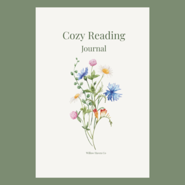 Cozy Reading Journal cover featuring botanical artwork