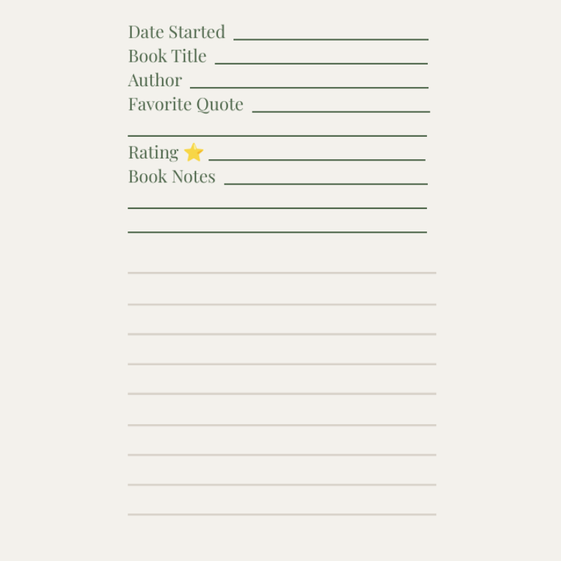 Cozy Reading Journal: Track Books, Quotes, and Reading Reflections | Willow Haven Co Cozy Reading Journal: Track Books, Quotes, and Reading Reflections - Image 3