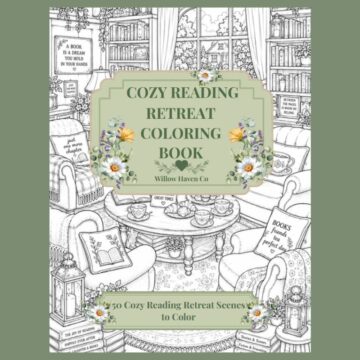 Cozy Reading Retreat Coloring Book Cover