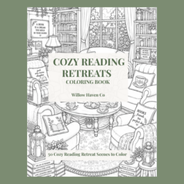 Cozy Reading Retreat Coloring Book Cover
